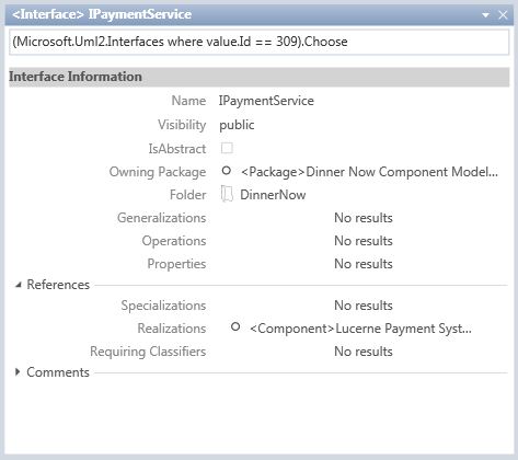 Shows the IPaymentSystem workpad.