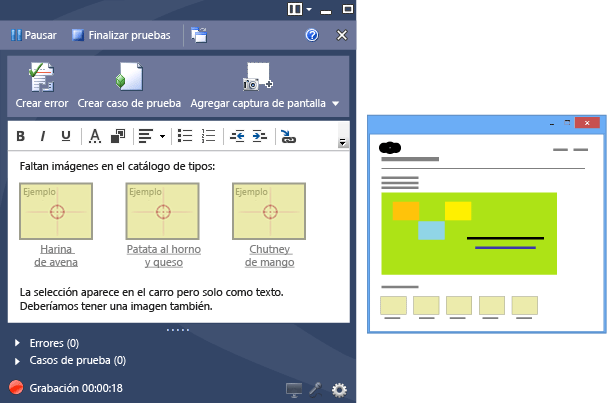 Registrar los comentarios y acciones mientras se explora