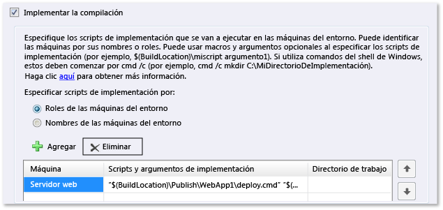 Agregar sus scripts de implementación.