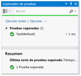 Explorador de pruebas