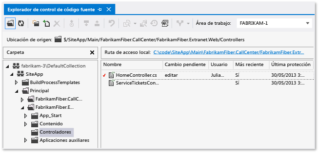 Explorador de control de código fuente