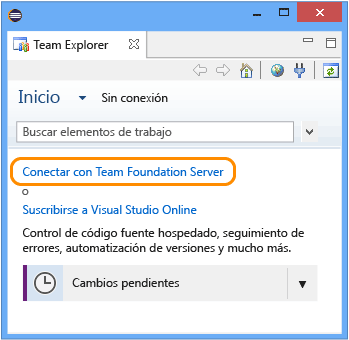 Conectar con Team Foundation Server