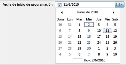 Campo Calendario