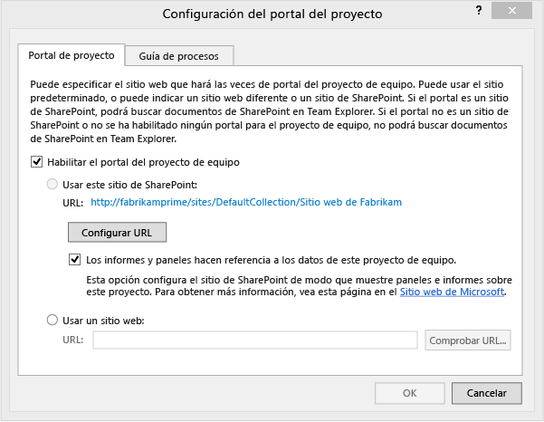 Comprobar la configuración del portal