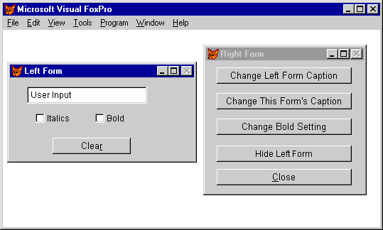 FoxProLeftFormUserInput screenshot