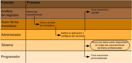 Desarrollo de soluciones del Catálogo de datos profesionales