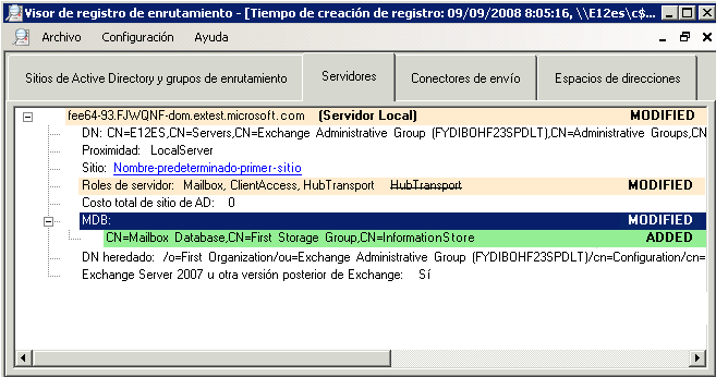 Comparar registros que muestren cambios