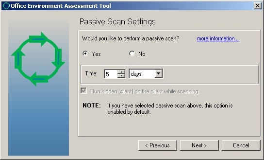 Configuración de examen pasivo de OEAT