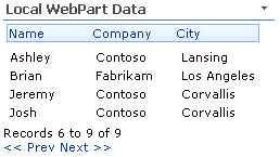 Segunda página de los datos del elemento web