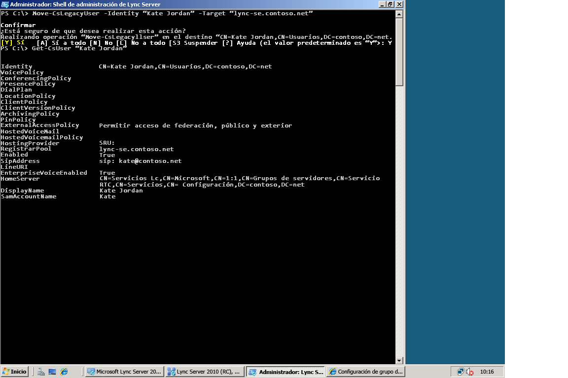 Windows PowerShell - Mover usuarios