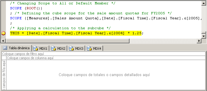 Panel Datos para ayudar en la depuración