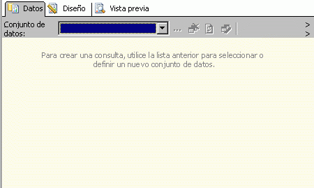 Panel de datos predeterminado sin conjuntos de datos