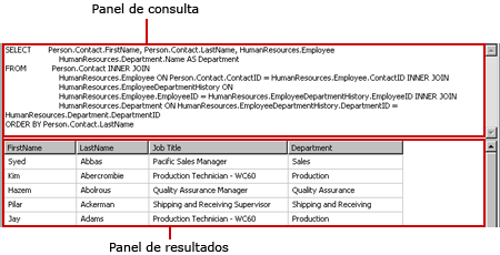 Diseñador de consultas genérico, para consultas de datos relacionales