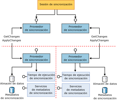 Componentes de participantes de aplicación y participantes proxy