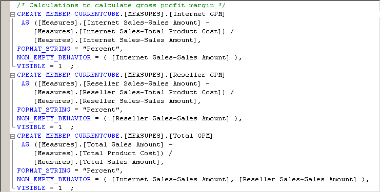 Nuevos cálculos en el panel Expresiones de cálculo Panel Nuevos