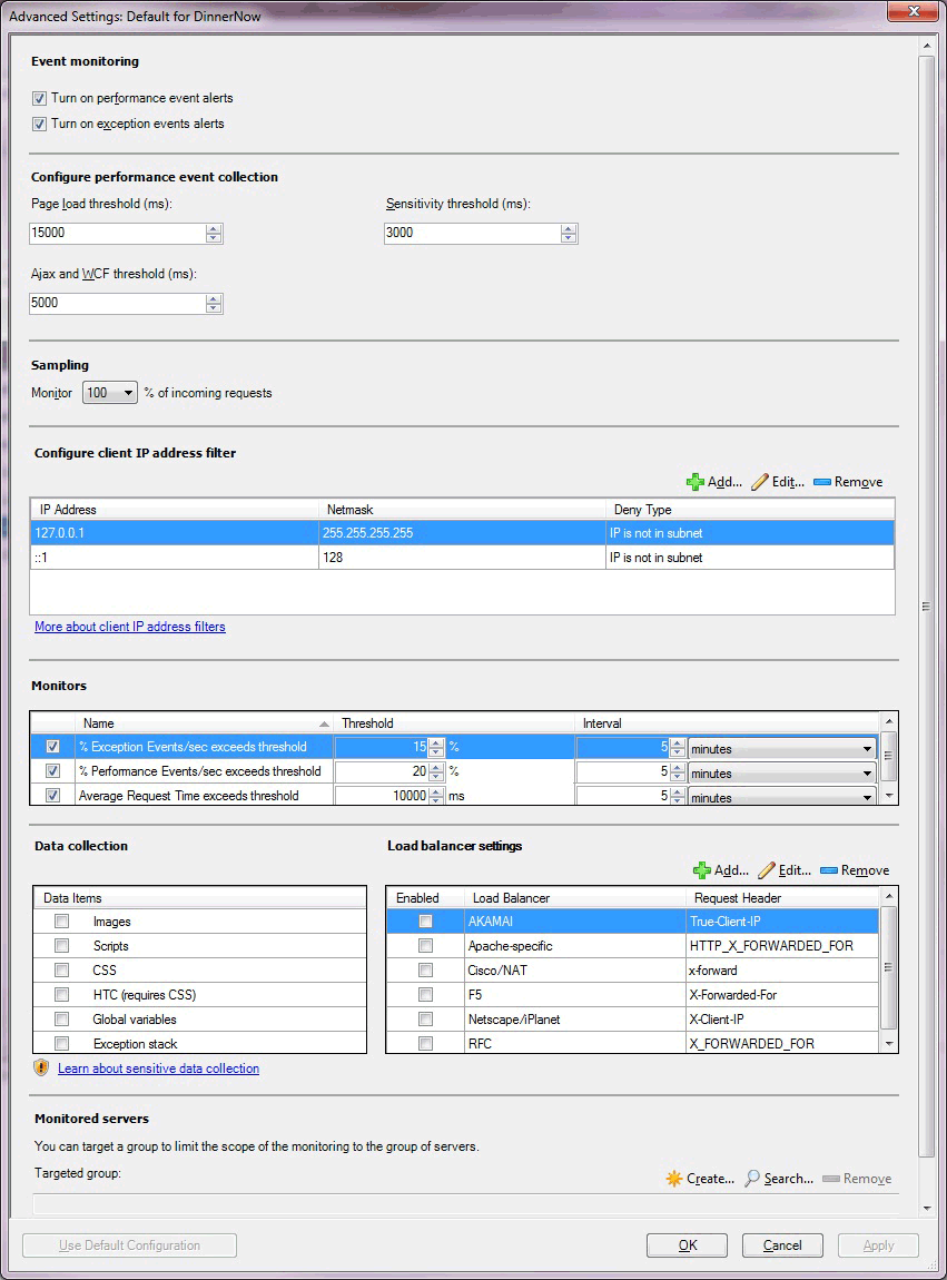 Configuración avanzada de cliente