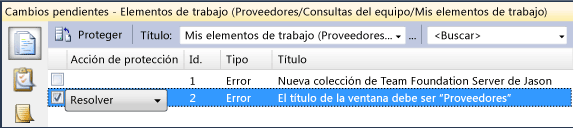 Asociar error con protección