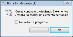 Confirmar protección