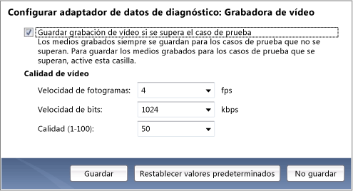 Configuración de vídeo