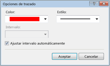 Cuadro de diálogo Opciones de trazado