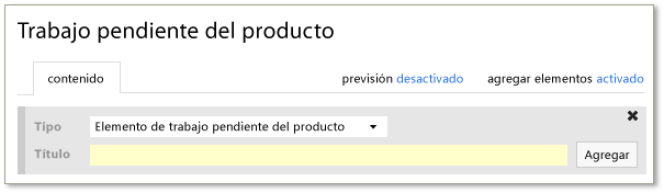 Panel para agregar en la página de trabajo pendiente del producto