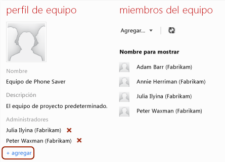 Agregar un usuario como administrador de equipo