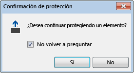 Confirmación de protección