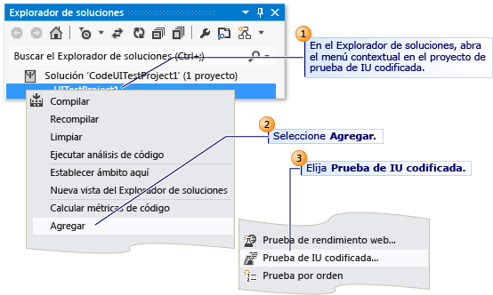 Crear una prueba de IU codificada