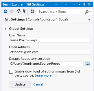 Git global settings