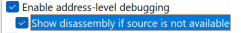 Options / Debugging  / General disassembly options