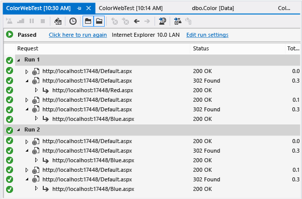 Test passes using data binding