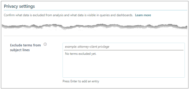 Exclude terms from subject lines.