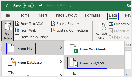 import .csv file.