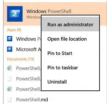 Ejecución de PowerShell como administrador