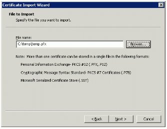 Figure 15: Prompting for file and path location