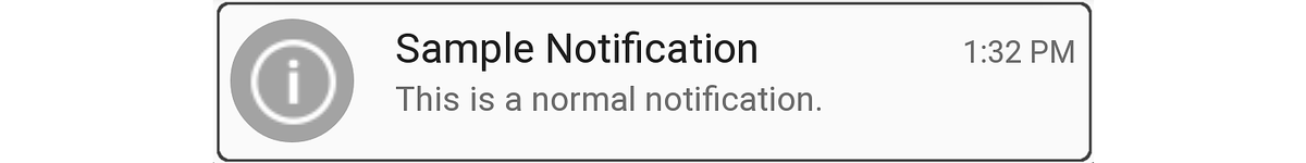 Notificación normal de ejemplo