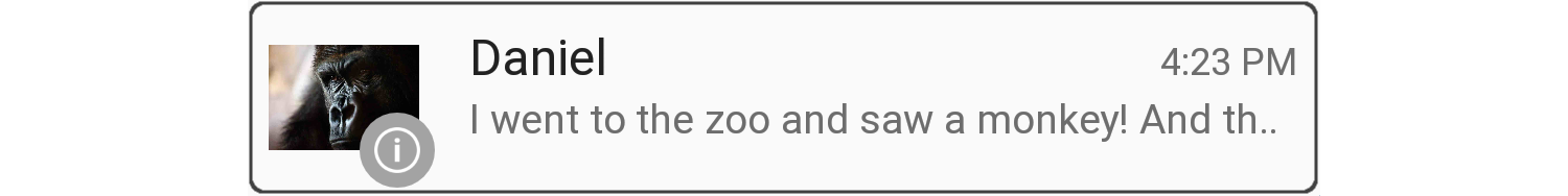 Example of an Android 5.0 notification un-expanded