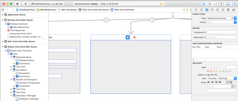 Adición de un nuevo controlador de vista con una clase denominada TableViewController.