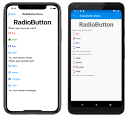 Ejemplo de RadioButton