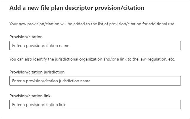 Crear nuevo descriptor de plan de archivos para aprovisionar o citar.