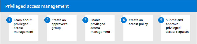 Pasos de administración de acceso con privilegios de la solución de riesgo interno.