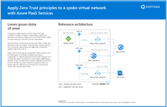 Imagen en miniatura de la aplicación de los principios de Confianza Cero a una red virtual spoke con los Servicios PaaS de Azure.