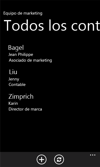 Elementos de lista de SharePoint en una aplicación de Windows Phone