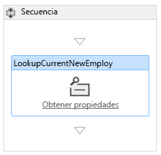 El Diseñador de flujo de trabajo con un cuadro Secuencia y, en su interior, una actividad llamada 