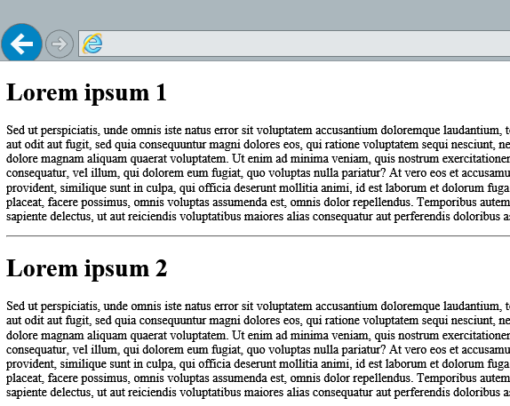 Pantalla de resultados de ejemplo de lectura de elementos entre dominios