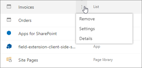 Configuración de lista de la nueva lista