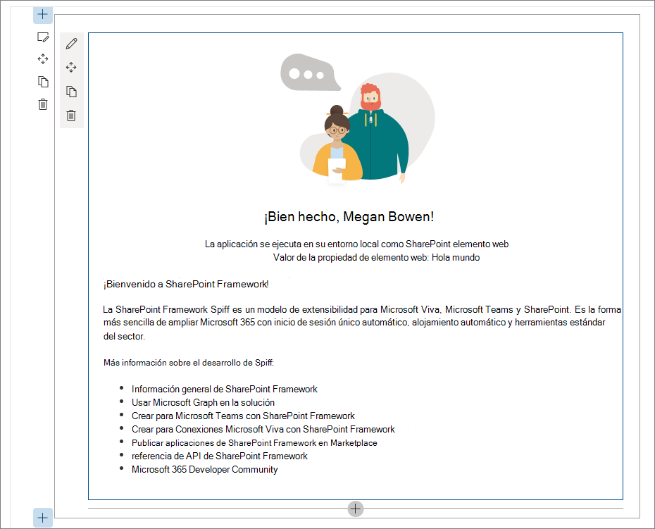 Elemento web HelloWorld en SharePoint Workbench