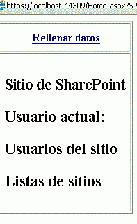 Página de inicio de aplicación autohospedada básica