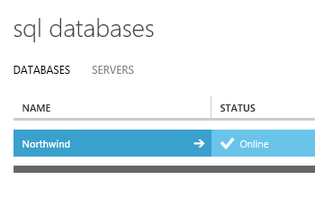 Muestra una lista de todas las bases de datos SQL, incluida Northwind