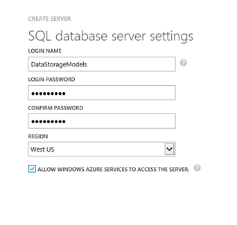 Muestra la configuración de servidor de la base de datos SQL